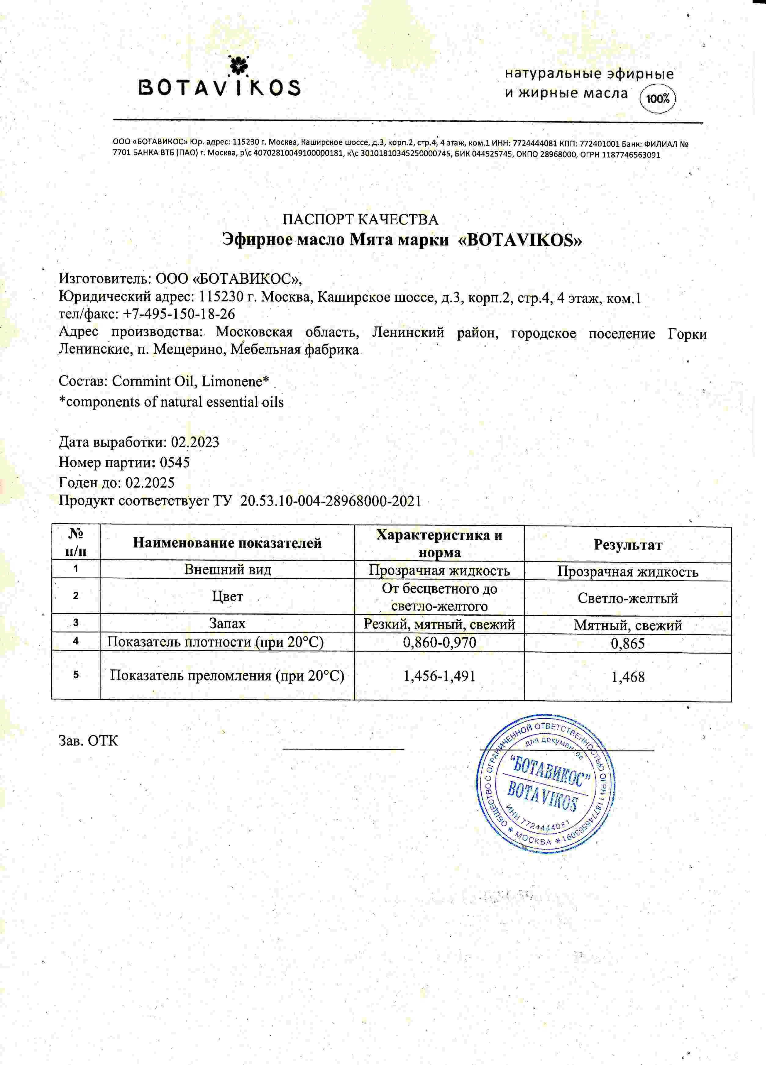 Паспорт №022023